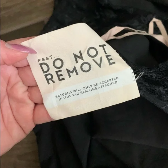 Fame and Partners Black Lace Panel Maxi Dress